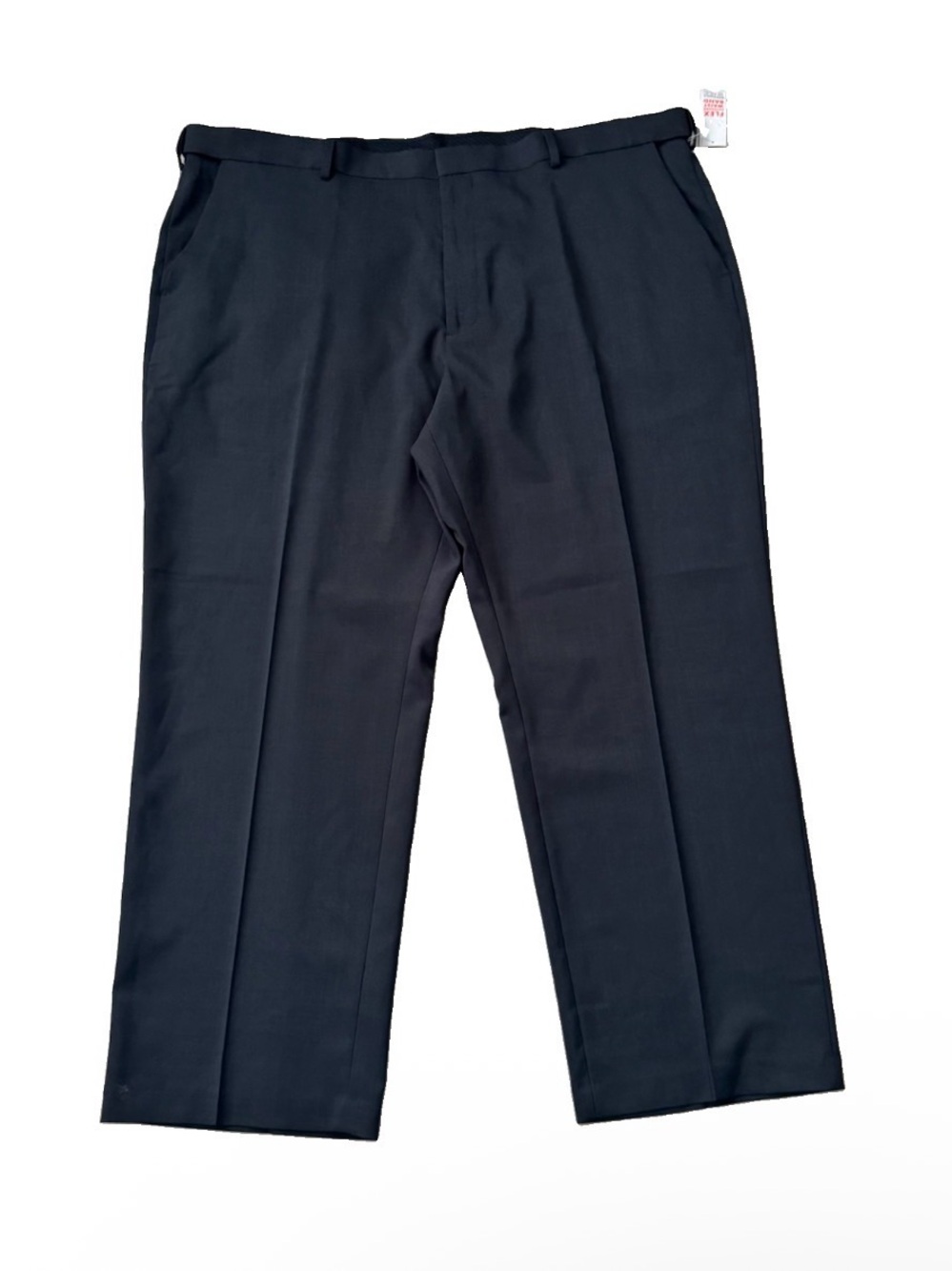 NWT Van Heusen FLEX Traveler Dress Pants 46x30 Big Black Waist Extender Non Iron